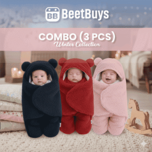Stylish Winter Baby Sleeping Bag Blanket – 3Pcs